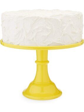 Bright Yellow Melamine Cake & Cupcake Stand - Home Decor, Dessert Accessory, 1